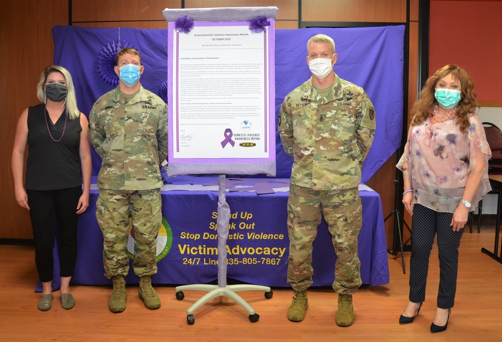 USAG Italy marks the start of Domestic Violence Awareness Month USAG Italy marks the start of Domestic Violence Awareness Month