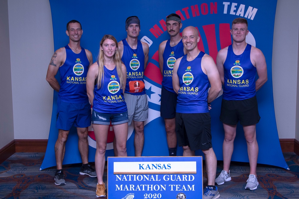 Guardsmen represent Kansas at Omaha Marathon