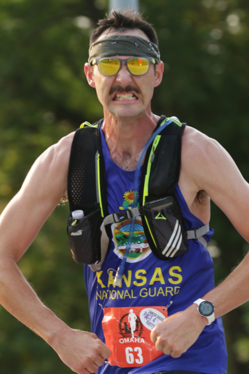 Guardsmen represent Kansas at Omaha Marathon