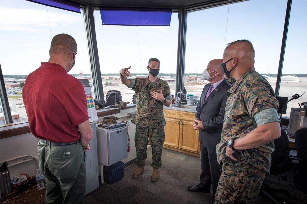 Lt. Gen. Charles Chiarotti and James Balocki visit MCAS Cherry Point