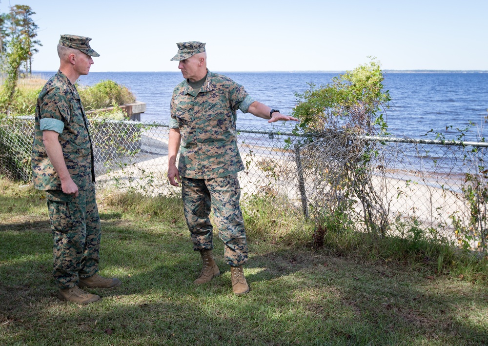 Lt. Gen. Charles Chiarotti and James Balocki visit MCAS Cherry Point