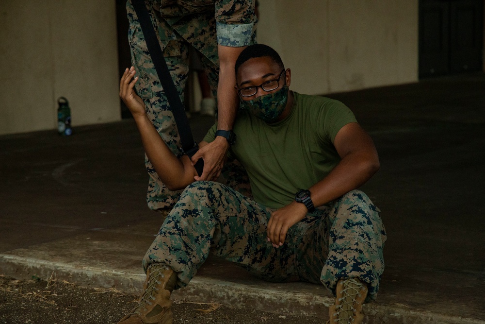 US Marines and base personnel conduct mishap drill