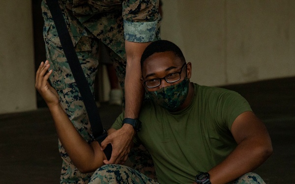 US Marines and base personnel conduct mishap drill