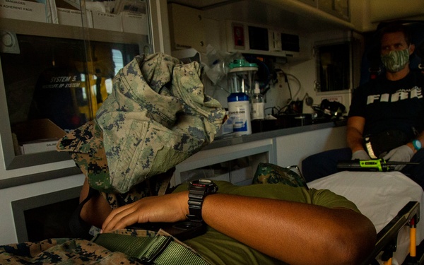 US Marines and base personnel conduct mishap drill