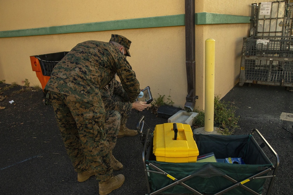 US Marines and base personnel conduct mishap drill