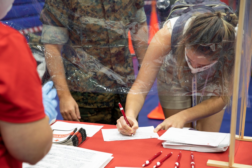 Service Members and Residents Participate in an ECC Exercise