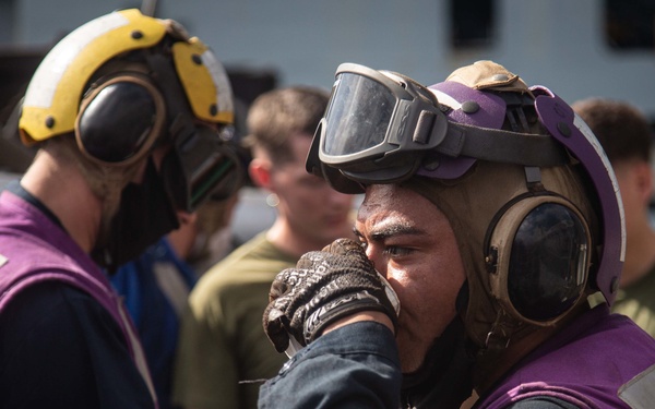 RAS at sea with USNS Charles Drew