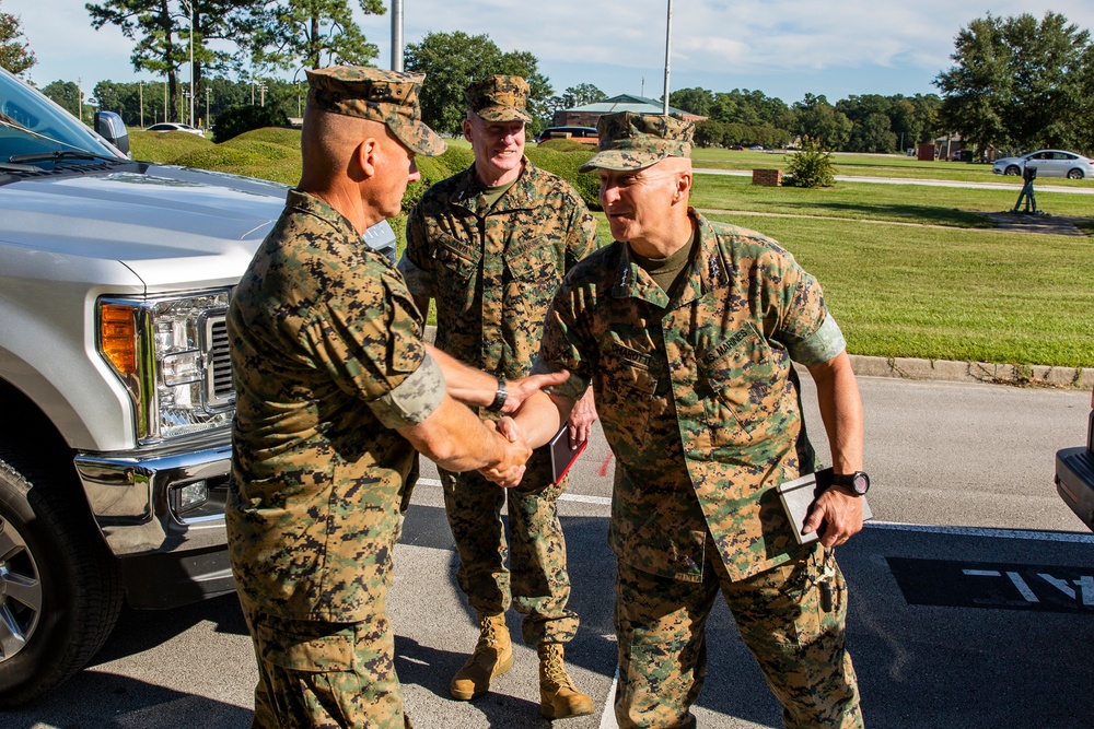 Deputy commandant of Installations and Logistics for the Marine Corps and Marine Corps Installations Command commander visit MCB Camp Lejeune
