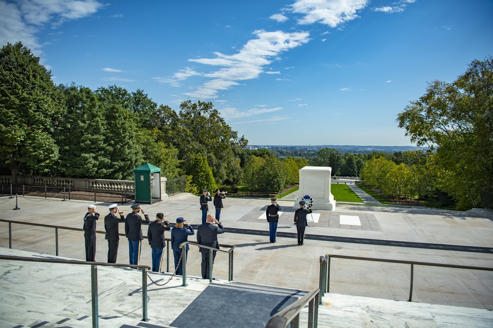 Defense Health Agency Visits ANC and Conducts a Public Wreath-Laying Ceremony at the Tomb of the Unknown Soldier