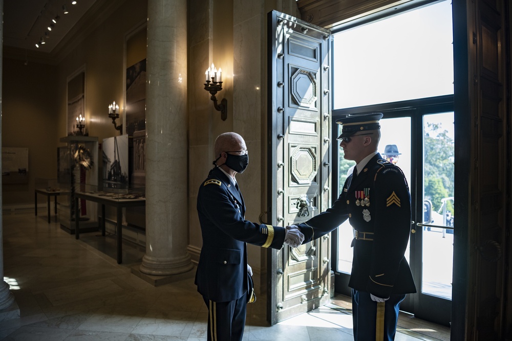 Defense Health Agency Visits ANC and Conducts a Public Wreath-Laying Ceremony at the Tomb of the Unknown Soldier