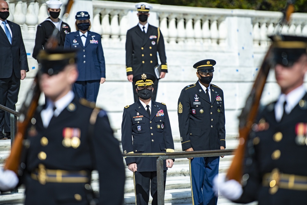 Defense Health Agency Visits ANC and Conducts a Public Wreath-Laying Ceremony at the Tomb of the Unknown Soldier