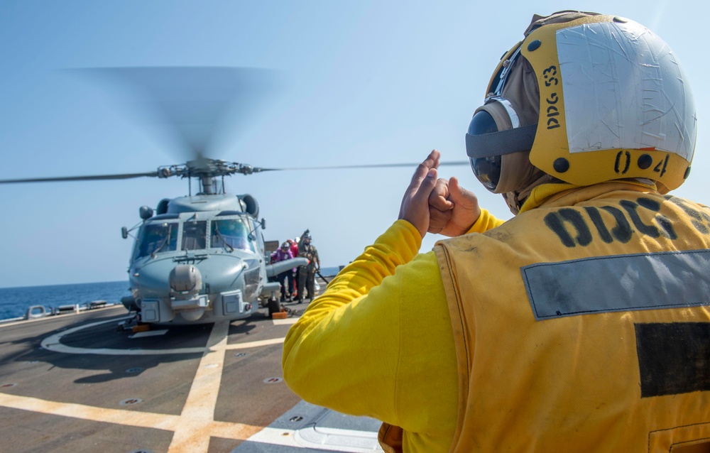 John Paul Jones conducts flight operations