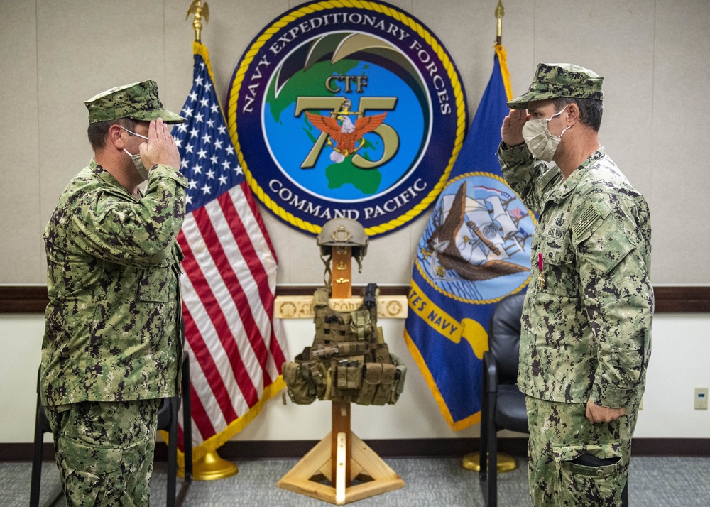 CTF 75 Hold Change of Command Ceremony