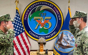 CTF 75 Holds Change of Command
