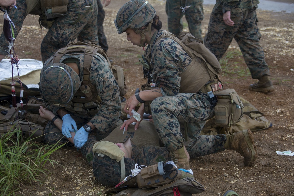 Marines with 31st MEU 2/4 Echo Company conduct Helo Raid