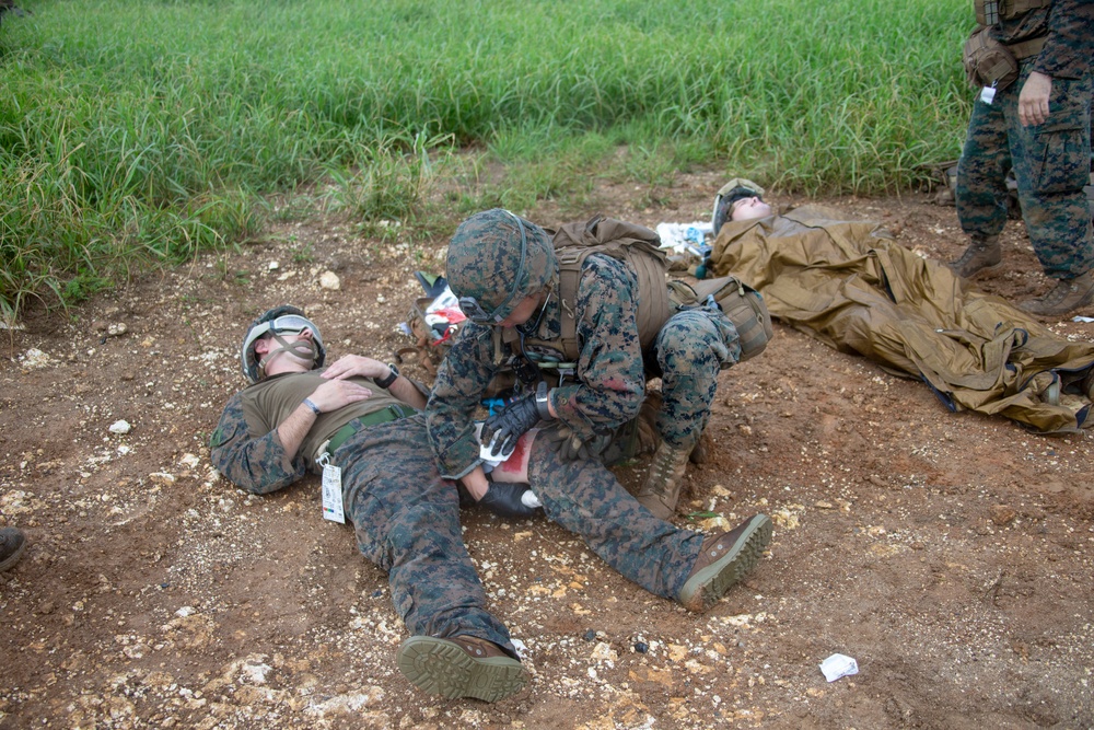 Marines with 31st MEU 2/4 Echo Company conduct Helo Raid