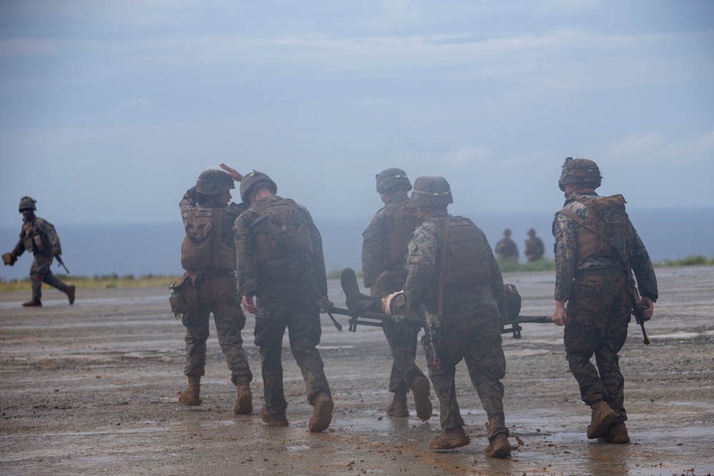 Marines with 31st MEU 2/4 Echo Company conduct Helo Raid
