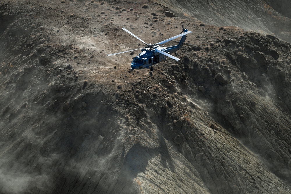 Helicopter Sea Combat Squadron (HSC) 4, practice Terrain Flight (TERF) tactical landings during Helicopter Advanced Readiness Program (HARP).