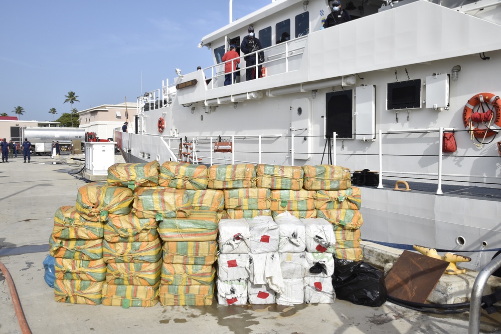 Coast Guard offloads $48 million in cocaine, disembarks 6 suspected smugglers in Puerto Rico, following 2 interdictions in the Caribbean Sea