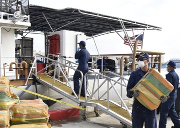 Coast Guard offloads $48 million in cocaine, disembarks 6 suspected smugglers in Puerto Rico, following 2 interdictions in the Caribbean Sea