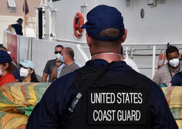 Coast Guard offloads $48 million in cocaine, disembarks 6 suspected smugglers in Puerto Rico, following 2 interdictions in the Caribbean Sea