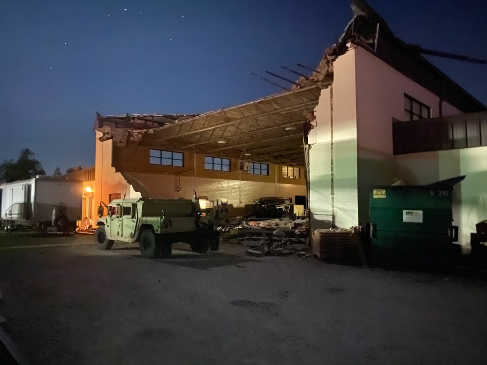 La National Guardsmen go eye-to-eye with Hurricane Laura