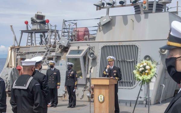 USS Paul Hamilton conducts Battle of Leyte Gulf commemoration ceremony