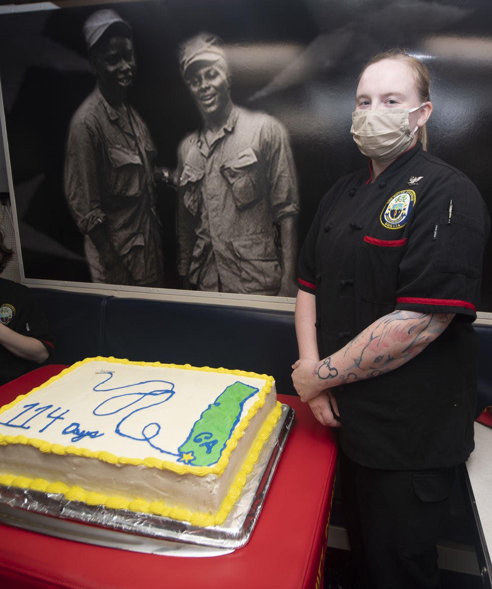 USS Ralph Johnson Celebrates 114 Days Since the Beginning of Deployment
