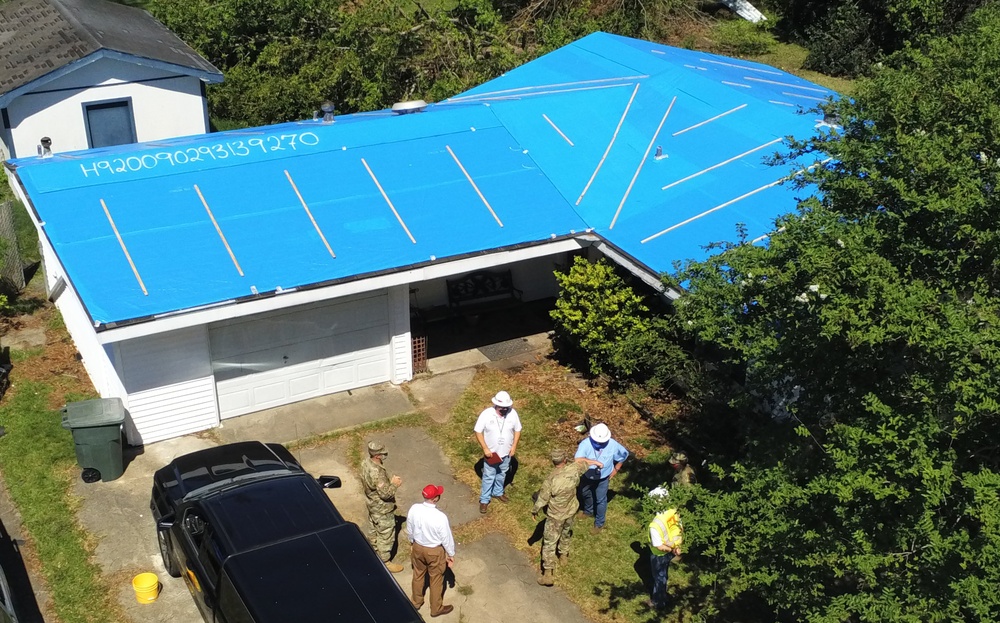 Sunset Street Operation Blue Roof aerial