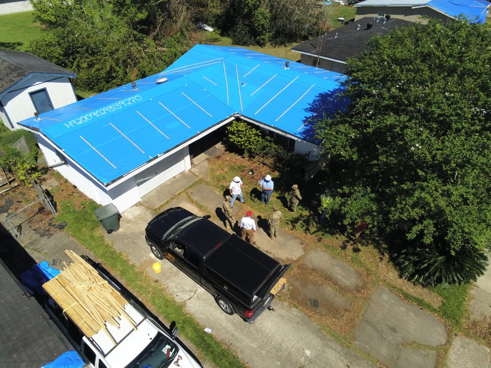 Sunset Street Operation Blue Roof aerial