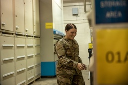 Airmen Akey organizes materials