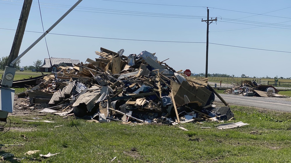Southwest Louisiana debris and damage in the aftermath of Hurricane Laura, September 2020