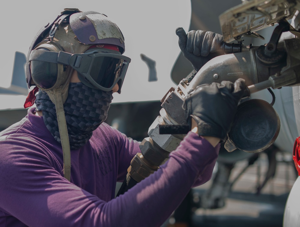 Sailor Refuels Aircraft