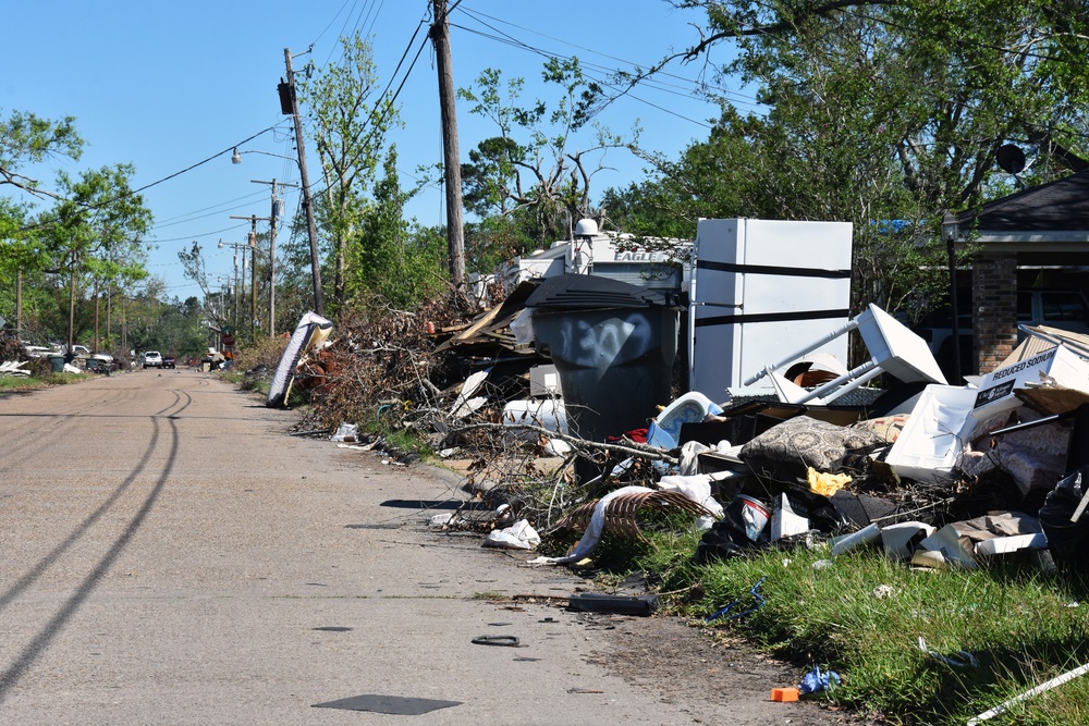 Southwest Louisiana debris in the aftermath of Hurricane Laura, September 2020