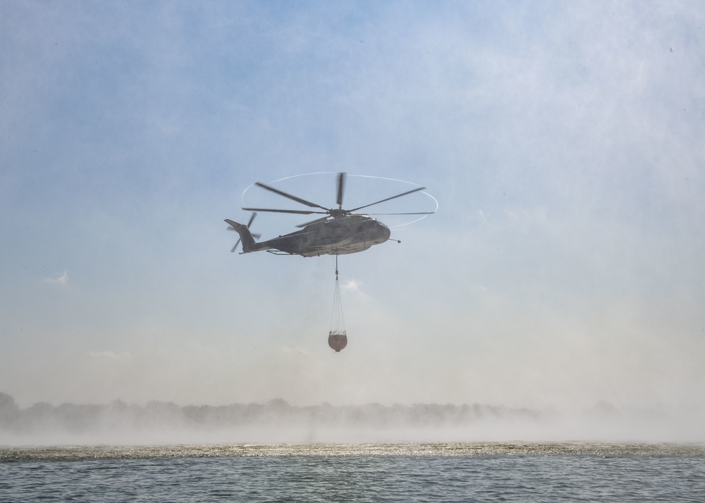 Helicopter Mine Countermeasures Squadron 12 Conducts Aerial Firefighting Exercise