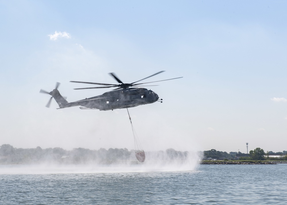 Helicopter Mine Countermeasures Squadron 12 Conducts Aerial Firefighting Exercise