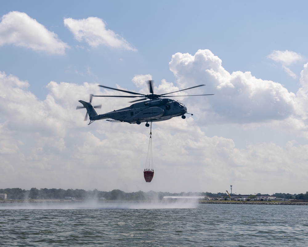 Helicopter Mine Countermeasures Squadron 12 Conducts Aerial Firefighting Exercise