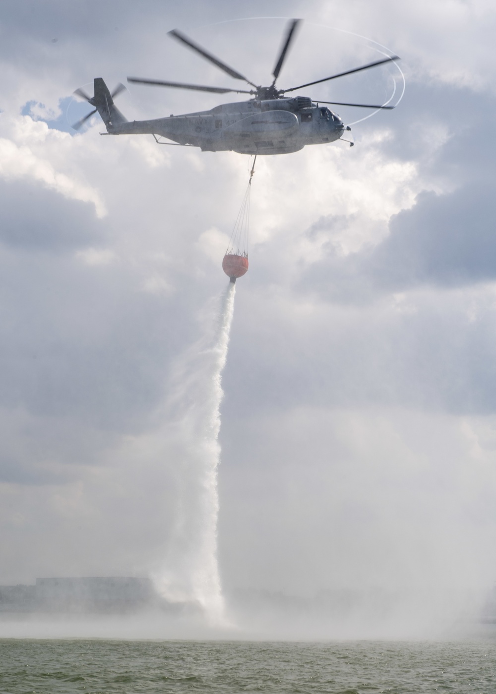 Helicopter Mine Countermeasures Squadron 12 Conducts Aerial Firefighting Exercise