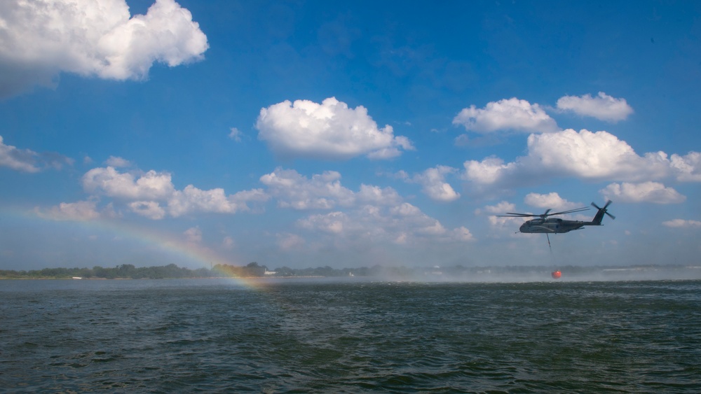 Helicopter Mine Countermeasures Squadron 12 Conducts Aerial Firefighting Exercise