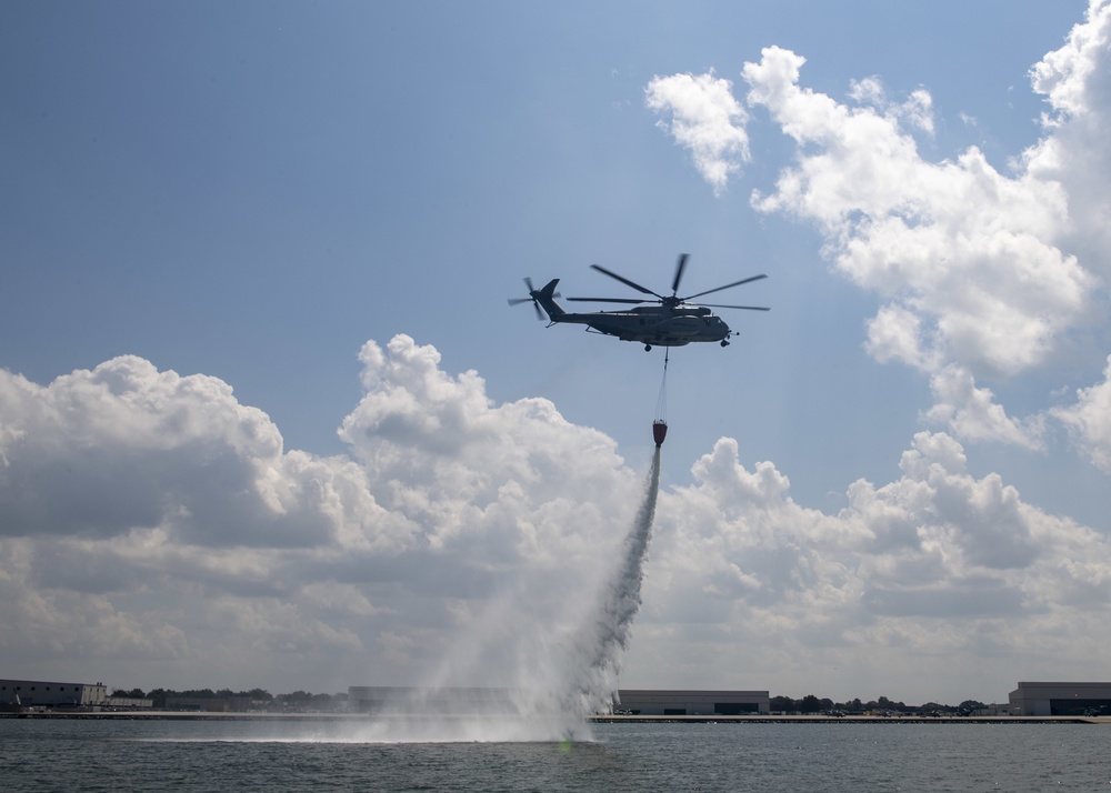 Helicopter Mine Countermeasures Squadron 12 Conducts Aerial Firefighting Exercise