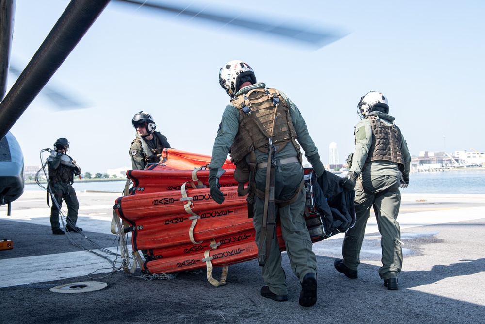 Helicopter Mine Countermeasures Squadron 12 Conducts Aerial Firefighting Exercise