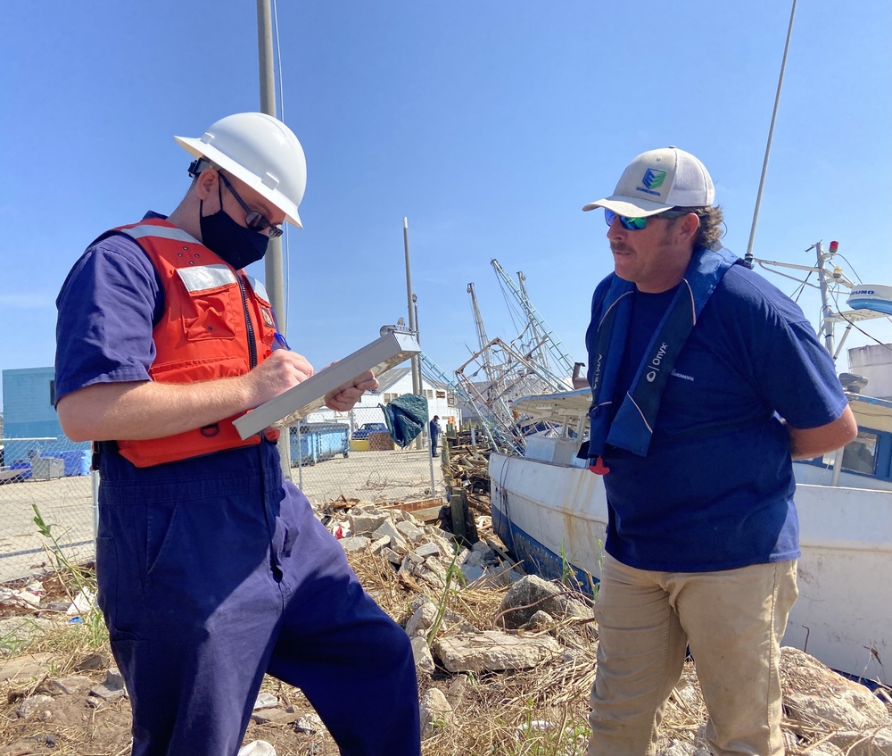 Coast Guard Reserve marine science technician works as pollution responder following Hurricane Sally
