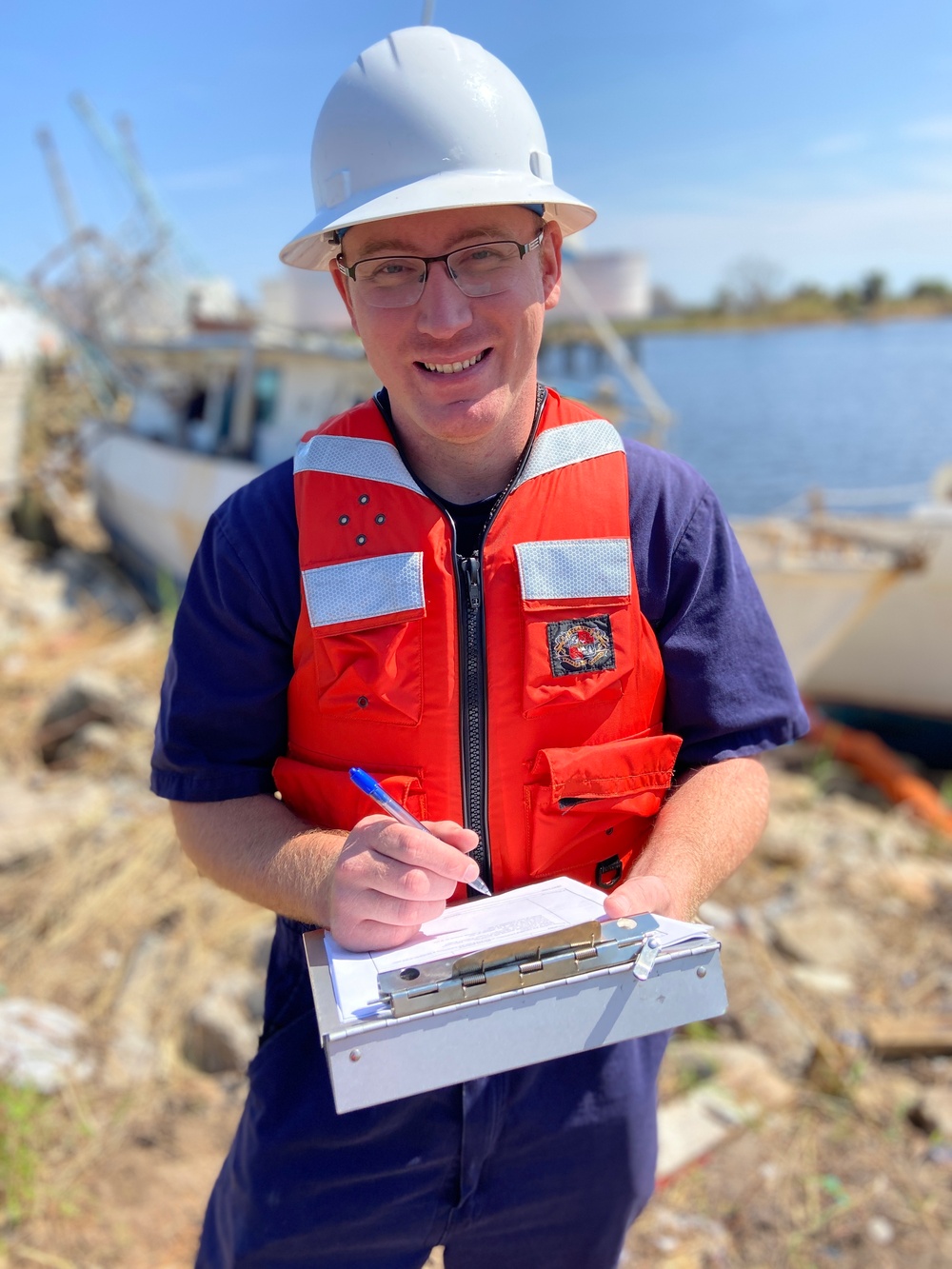 Coast Guard Reserve marine science technician works as pollution responder following Hurricane Sally