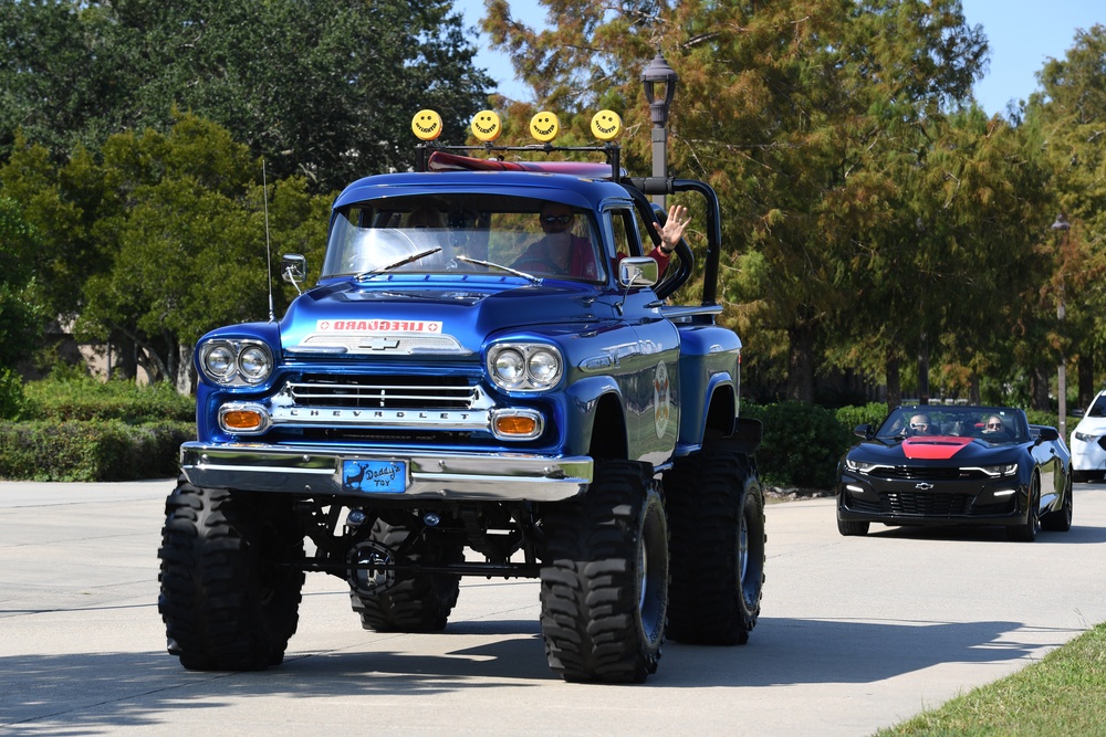 Classic vehicles cruise Keesler