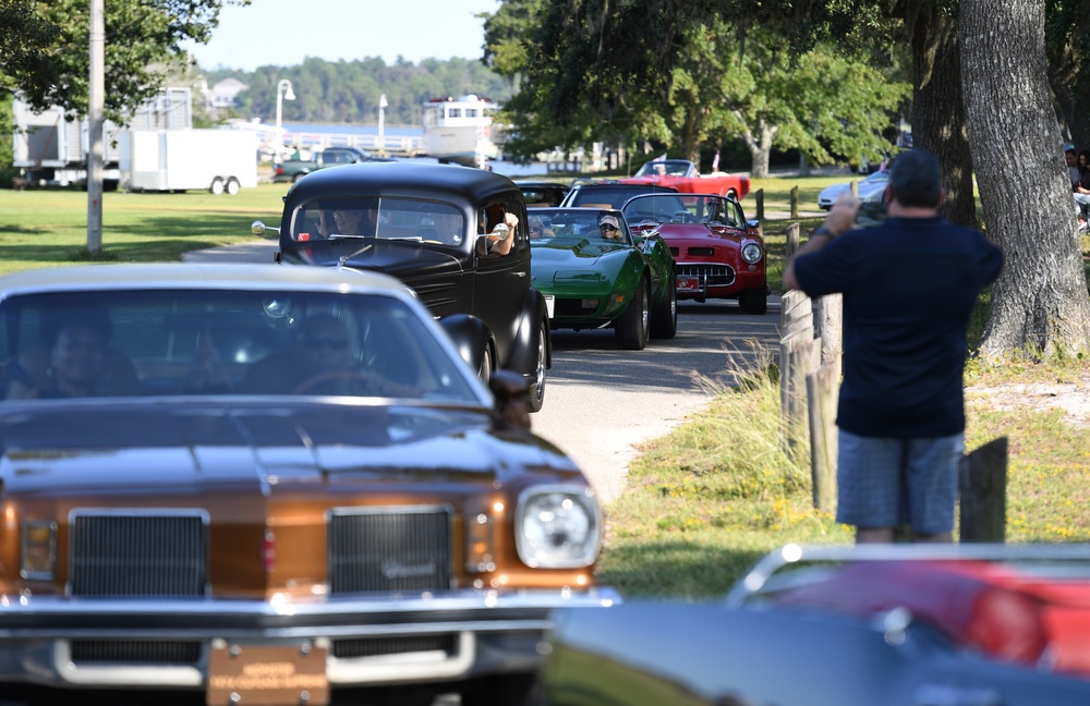 Classic vehicles cruise Keesler