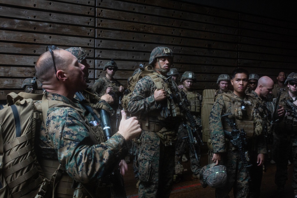 Time to splash: U.S. Marines with 2/4 rehearse mechanized operations