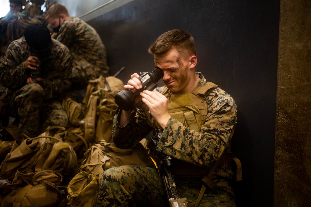 Time to splash: U.S. Marines with 2/4 rehearse mechanized operations