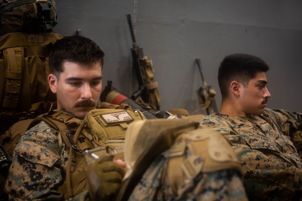 Time to splash: U.S. Marines with 2/4 rehearse mechanized operations