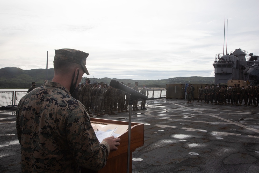 A blue-green graduation: Marines of the 31st MEU and Sailors of USS Germantown graduate from Corporal’s Course