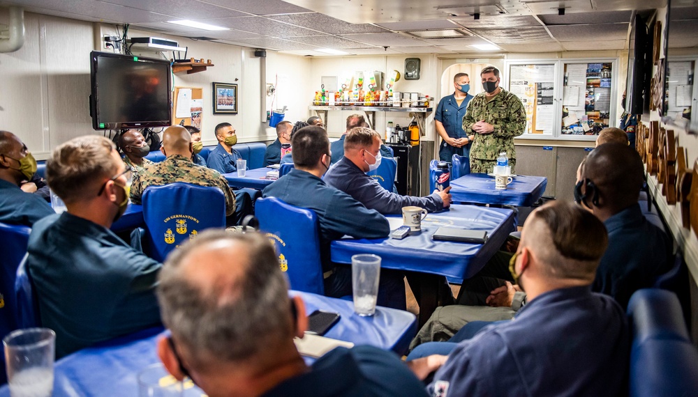 Commander, Expeditionary Strike Group 7 Visits USS Germantown (LSD 42)